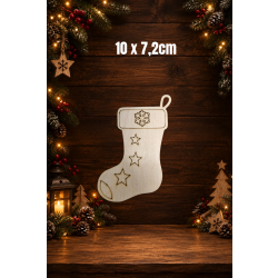 Skarpeta świąteczna 3 10cm, sklejka 3mm